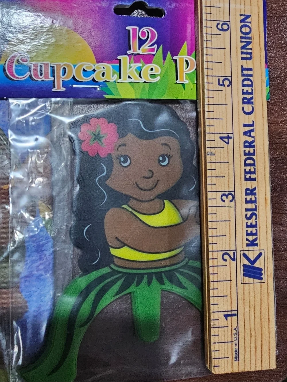 Hawaiian Cupcake Toppers 12 Count Vintage 2000's NOS Oriental Trading Co. NWT